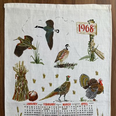 Towel, Calendar: Field and Marsh 502, 1968