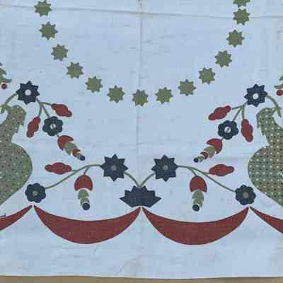 Repeat on half of tablecloth.