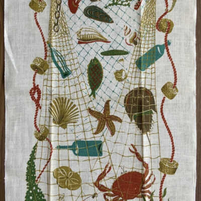 Matching wallhanging: Beachcombing 223; see “Towels/Wallhangings”.: PKM collection. Image: PKM