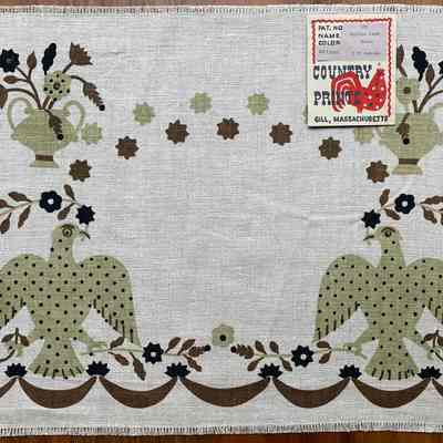 Placemat with product tag.