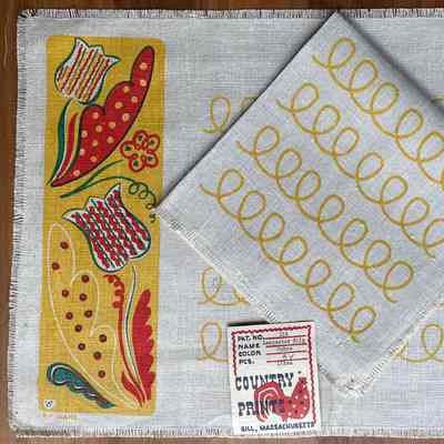 Placemat: Lancaster Slip 116, c.1951, Ochre