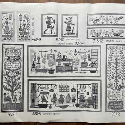 Indians 97-10 Pair, top row, center.: From “Country Prints in Frames Designed by Robert Darr Wert”, p.7, c.1960.