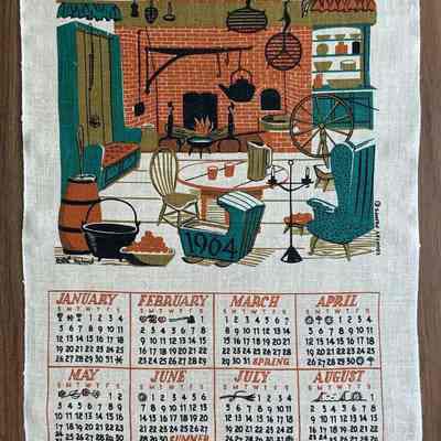 Matching calendar towel: Country Kitchen (TK), 1964; see “Calendar Towels”.: PKM collection.