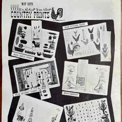 Branding, Brochure: c.1960 Mat Sets by Robert Darr Wert/Country Prints (Wholesale)