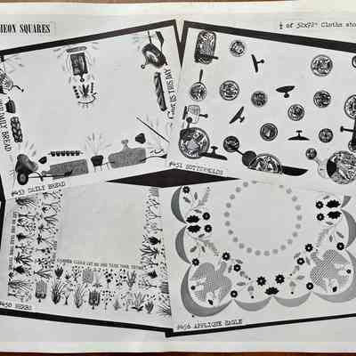 Page 3, four luncheon squares (tablecloths).