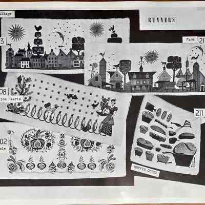 Page 4, four table runners and a muffin cloth/napkin.