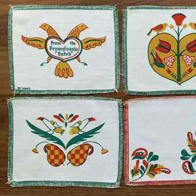 Matching cocktail napkins: Penn Dutch 311.: PKM collection.