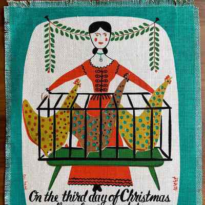 Gift Greeting, Christmas: Twelve Days, Colonial, Third Day (TK)