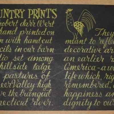 Example on black card stock with yellow ink.: Image: Worthpoint.com