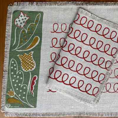 Placemat: Lancaster Slip 116, c.1948, Green
