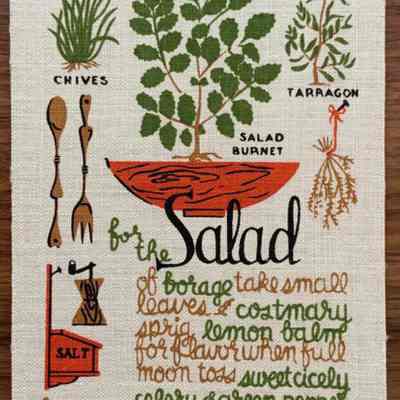 Matching print: Salad Herbs 612-6; see “Framed Prints and Mounted Prints”.: PKM collection.