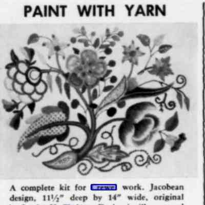 Kit: Crewel Embroidery, Louise Chrimes, Petersham Craft Center
