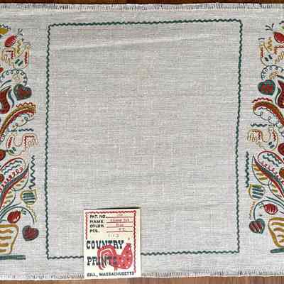 Placemat with Country Prints product tag.