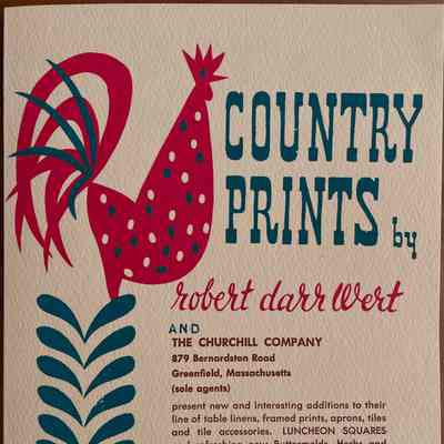 Branding, Brochure: c.1955 Country Prints Price List