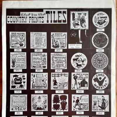 Burnet T-73, second row, center.: From “Robert Darr Wert/Country Print Tiles”, c.1960. Collection of Sara Leeper.