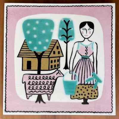 Tile: Pinks, Milk-Maid (TK)