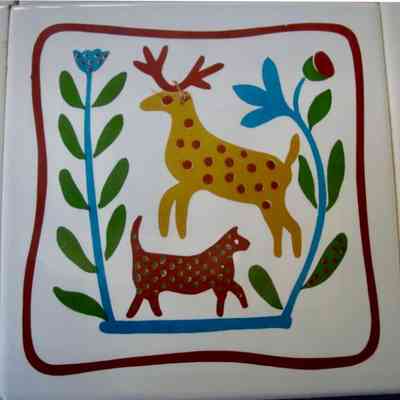 Tile: Quilts, Deer (TK)
