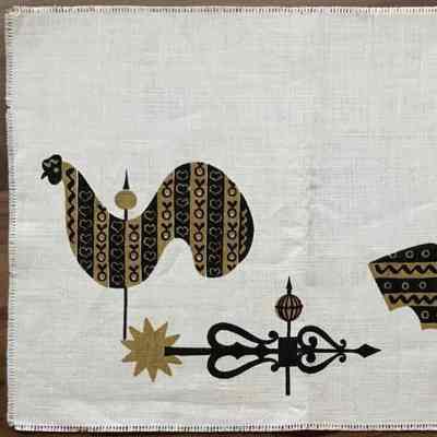 Placemat: Good Morning 100, Brown/Black on White