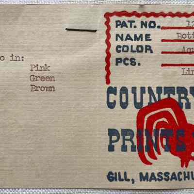 Product tag with list of colorways.
