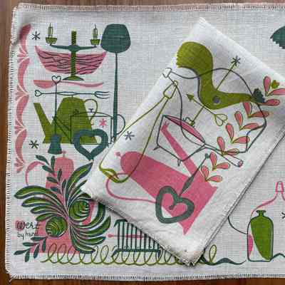 Placemat: Yankee Doodles 112, c.1957, Pink