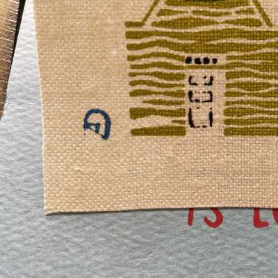 Initials of artist, either AD or DA, lower left corner of print.