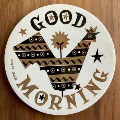 Matching Good Morning tile; see “Country Print Tiles” entries.: PKM collection.