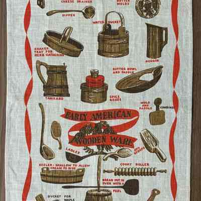 Matching towel/wallhanging, Wooden Ware U216; see “Towels/Wallhangings”.: PKM collection. Image: PKM