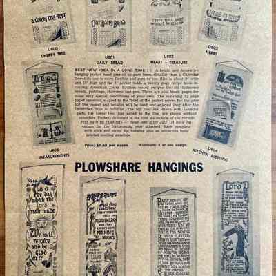 Kitchen Pockets & Plowshare Hangings, 1964.: Collection of Sara Leeper.