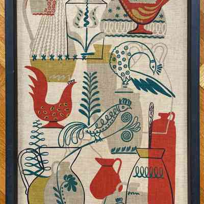 Mounted print in matte black Country Prints frame, c.1955.: Collection of Sara Leeper.