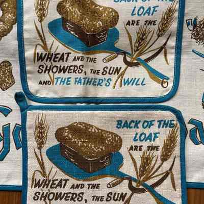Patch pocket and potholder printed from the same screens.