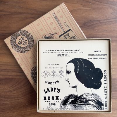 Tile in a Country Prints “Country Store” gift box.: PKM collection.