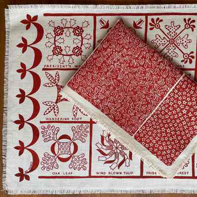 Placemat: Quilts 126, Turkey Red