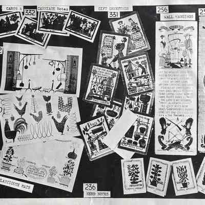 Gift Greetings, center.: From “Mat Sets by Robert Darr Wert/Country Prints”, p.8, c.1960.
