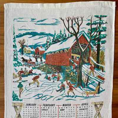 Towel, Calendar: Covered Bridge 508, 1966