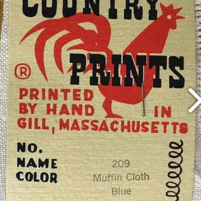 1960’s Country Prints tag with item number 209.: Image: Worthpoint.com; see web link.