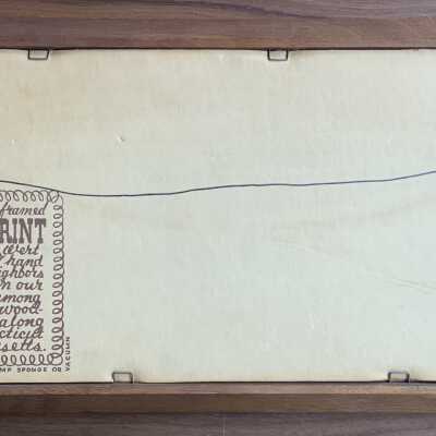 Back of print with Country Prints imprint.