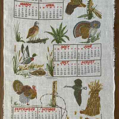 Massachusetts Audubon Society calendar, 1965.: PKM collection.