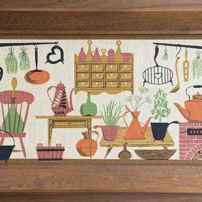 Matching framed print: Country Kitchen 820-1; see “Framed Prints and Mounted Prints” entries.: PKM collection.