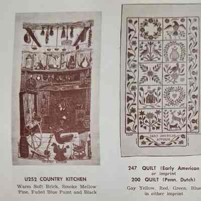 Country Kitchen U252 towel/wallhanging, left.: From “Country Prints by Robert Darr Wert and Neighbors”, c.1966. Image: Clark Peramo
