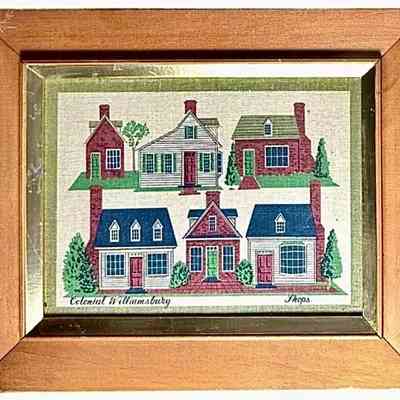 Framed Williamsburg Shops print.: Image: Find a Little Joy, eBay.com.