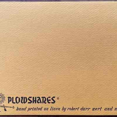 Card back with Plowshares imprint.