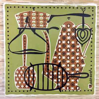 Tile: Calico Kitchen T-21, Brown (color TK)