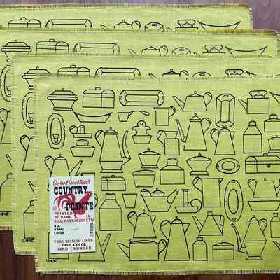 Four placemats.
