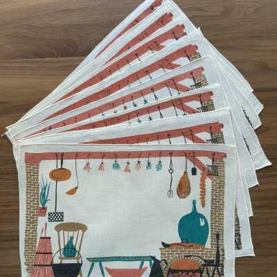 Eight placemats