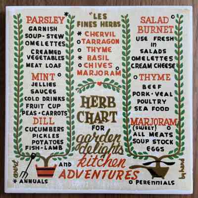 Matching tile: Herb Chart 520.: PKM collection.