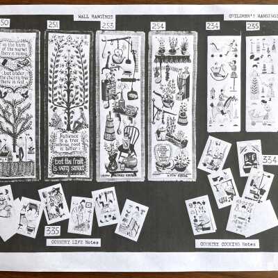 Country Cooking Notes, bottom right.: From, “Mat Sets by Robert Darr Wert/Country Prints”, p.8., c.1960. Collection of Sara Leeper.