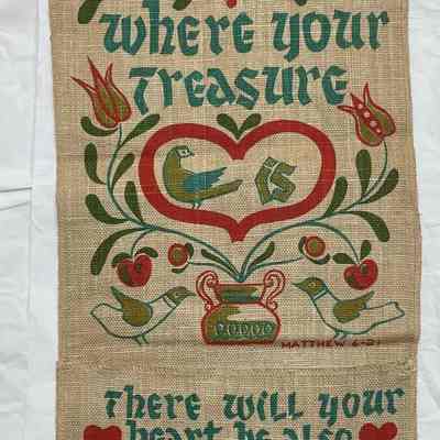 Related Plowshares Kitchen Pockets wallhanging; see “Plowshares” entries.: Gill Historical Commission collection. Image: Michael J. Dawson