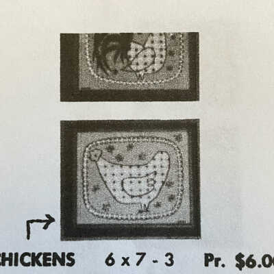 Framed prints: Chickens 67-3, incomplete image.: Cropped from brochure image below.