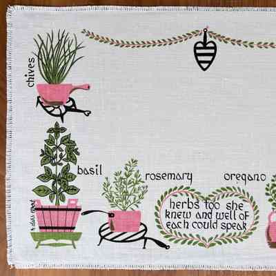 Placemat: Kitchen Garden 115, Pink