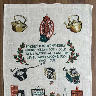 Towel, Wallhanging: Good Coffee U250